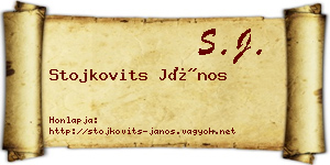 Stojkovits János névjegykártya